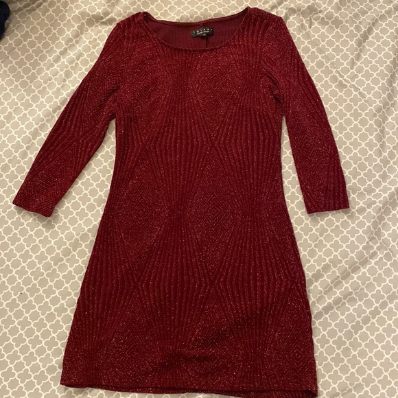 Burgundy Shimmery Dress - Picture 1 of 3